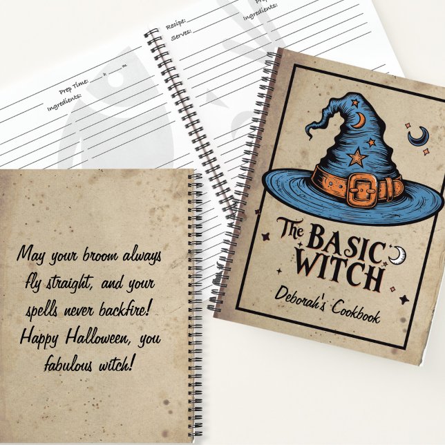 Vintage Basic Witch Halloween Cookbook Notebook (Creator Uploaded)