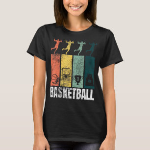 Vintage Basketball Fan Retro Basketball Symbols T-Shirt