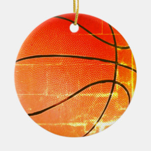 Vintage Basketball Gift  Ceramic Tree Decoration