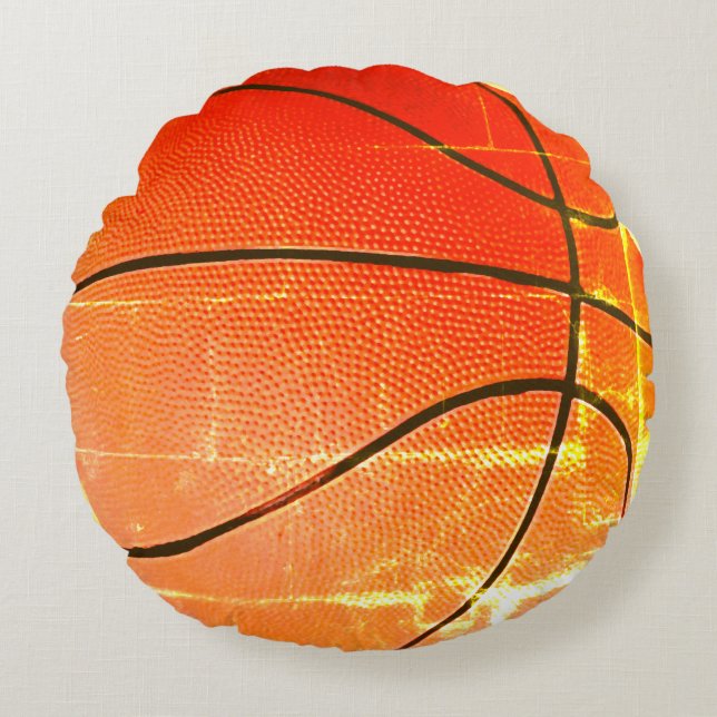 Vintage Basketball Gift  Round Cushion (Front)