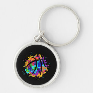 Vintage Basketball Graphic Design Cool Basketball Key Ring