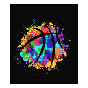 Vintage Basketball Graphic Design Cool Basketball Photo Print