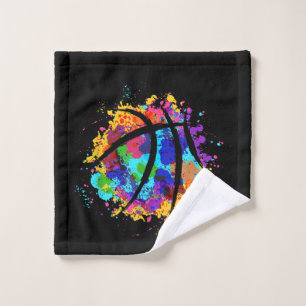Vintage Basketball Graphic Design  Cool Basketball Wash Cloth