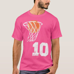 Vintage Basketball Jersey Number 10 Player Numbe T-Shirt