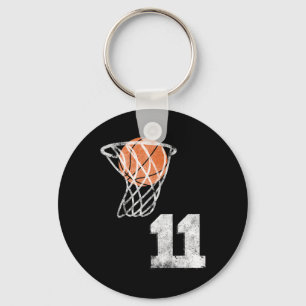 Vintage Basketball Jersey Number 11 Player Number Key Ring