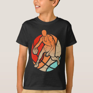 Vintage basketball player boys kids men T-Shirt