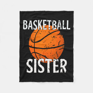 Vintage basketball player sister sports fleece blanket