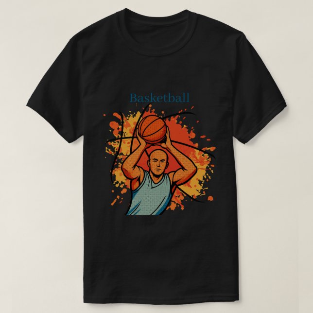 Vintage Basketball Player T-Shirt (Design Front)