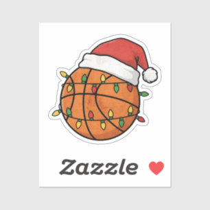 Vintage Basketball Santa Hat Christmas Lights