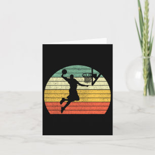 Vintage Basketball Silhouette Costume For Men And Card