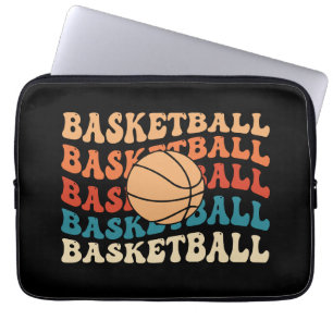Vintage Basketball Typography Retro Sports Design Laptop Sleeve