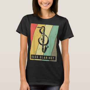 Vintage Bass Clarinet Player Music Retro254 T-Shirt