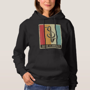 Vintage Bass Clarinet Player Music Retro2 Hoodie