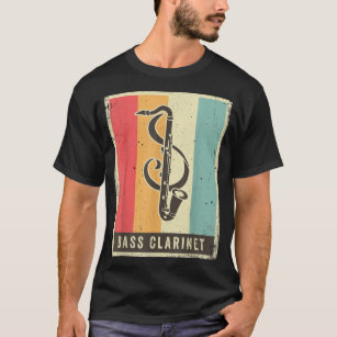 Vintage Bass Clarinet Player Music Retro2 T-Shirt