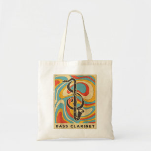 Vintage Bass Clarinet Player Music Retro Poster2 Tote Bag
