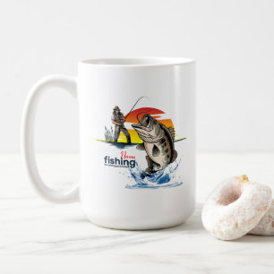 Vintage Bass Fishing Graphic Art [Female] #15 Coffee Mug