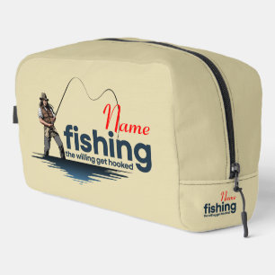 Vintage Bass Fishing Graphic Art [Light mode] Dopp Kit