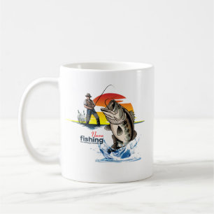 Vintage Bass Fishing Graphic Art [Male] #11 Coffee Mug