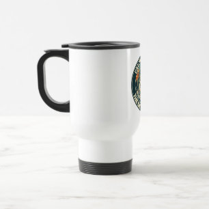 Vintage Bass Fishing Therapy Retro Badge Travel Mug