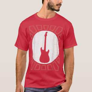 Vintage Bass Guitar Player Music Retro  T-Shirt