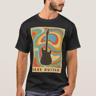 Vintage Bass Guitar Player Music Retro T-Shirt