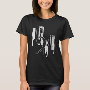 Vintage Bass Guitar Players Music Vintage Guitar 2 T-Shirt
