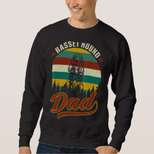 Vintage Basset Hound Dad Retro Dogs  Dog Daddy Sweatshirt