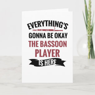 Vintage Bassoon Gifts Bassoon Player Gifts Card