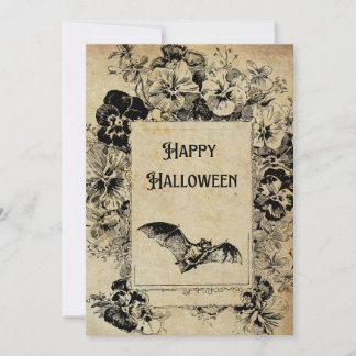 Vintage Bat Halloween Card