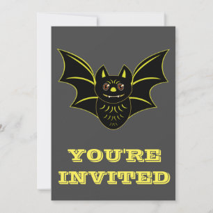 Vintage Bat Invitation