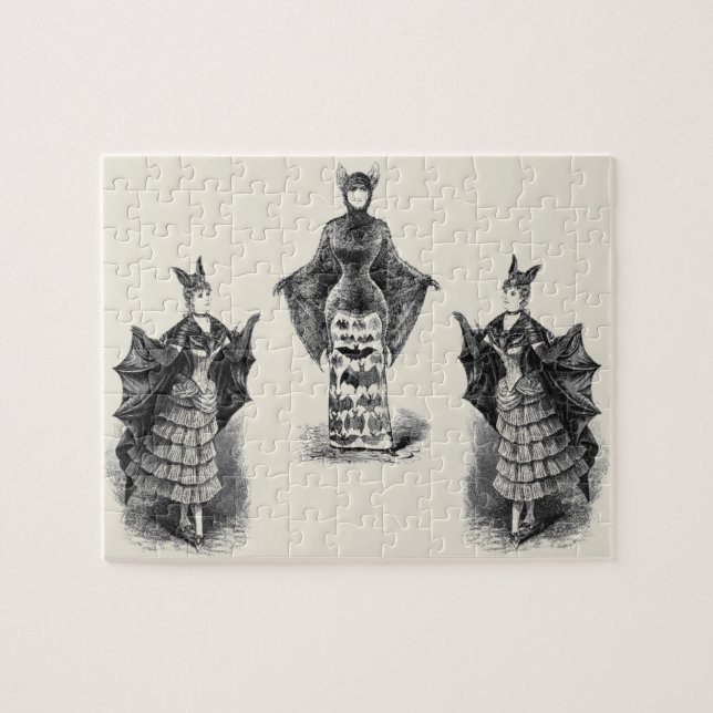 Vintage Bat Ladies Jigsaw Puzzle (Horizontal)