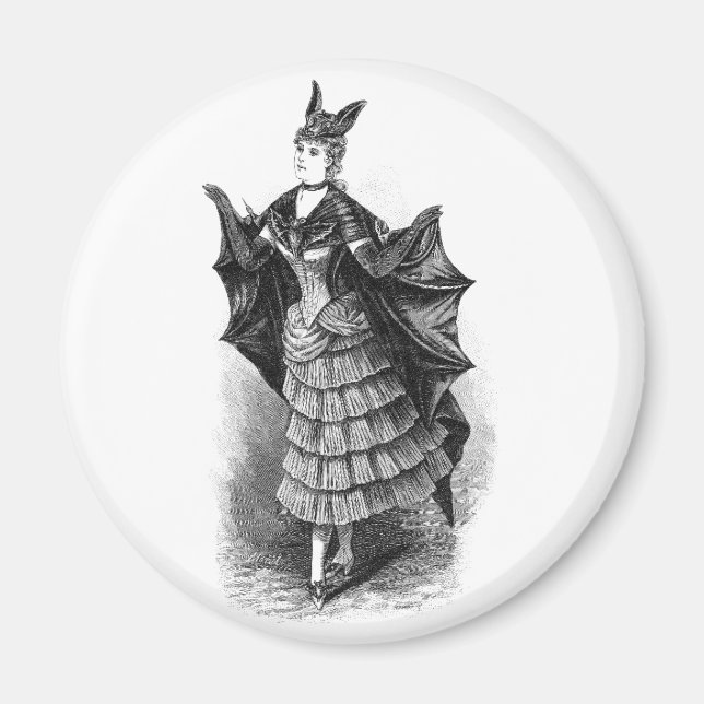 Vintage Bat Lady Magnet (Front)