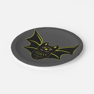 Vintage Bat Paper Plates