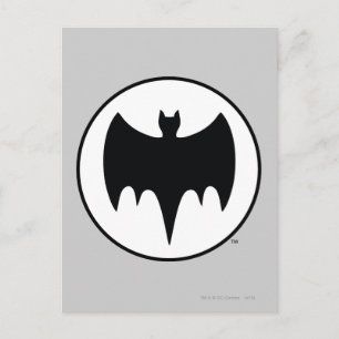 Vintage Bat Symbol Postcard