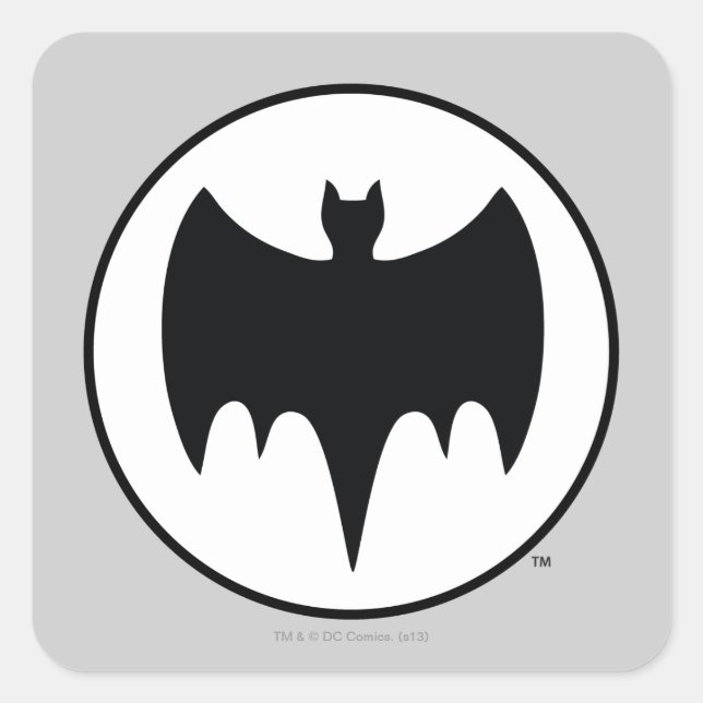 Vintage Bat Symbol Square Sticker (Front)