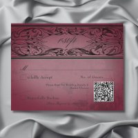 Vintage Bat Until Death Burgundy Wedding