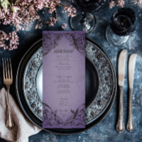Vintage Bat Until Death Purple Wedding