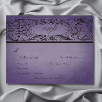 Vintage Bat Until Death Purple Wedding