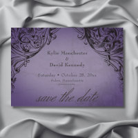 Vintage Bat Until Death Purple Wedding