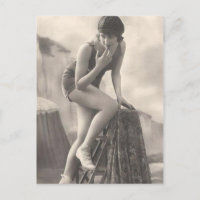 Vintage Bathing Beauty Flapper Girl Portraits