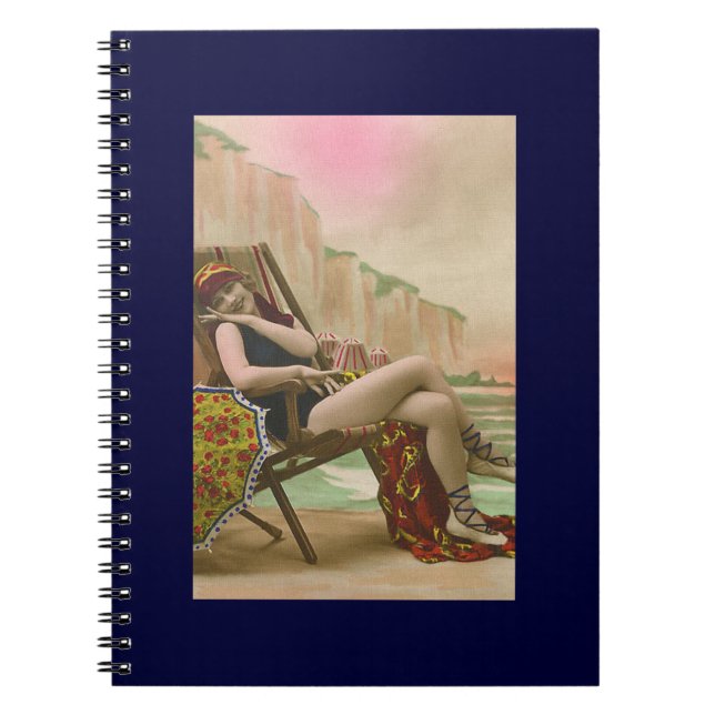 Vintage Bathing Beauty Notebook (Front)