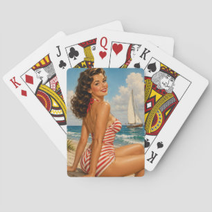Vintage Bathing Beauty Playing Cards