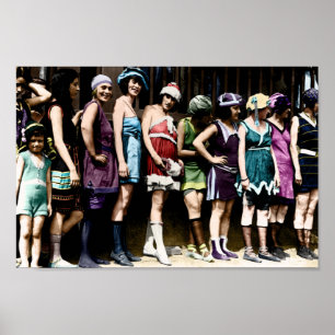 Vintage Bathing Suit Contest Poster