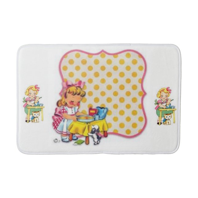 vintage bathroom bathmat (Front)