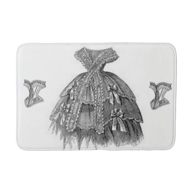 vintage bathroom bathmat (Front)