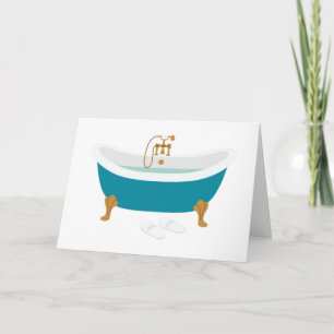 Vintage Bathtub Card