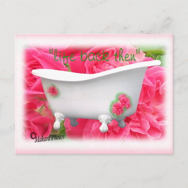 vintage bathtub postcard- customise postcard (Front)