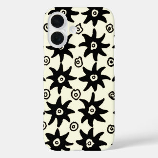 Vintage Batik Stars Textile Wallpaper Pattern iPhone 16 Case