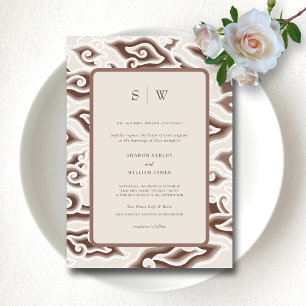 Vintage Batik Wedding: Timeless Elegance Invitation