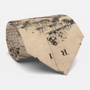 Vintage Battle of Yorktown Virginia Map (1781) Tie